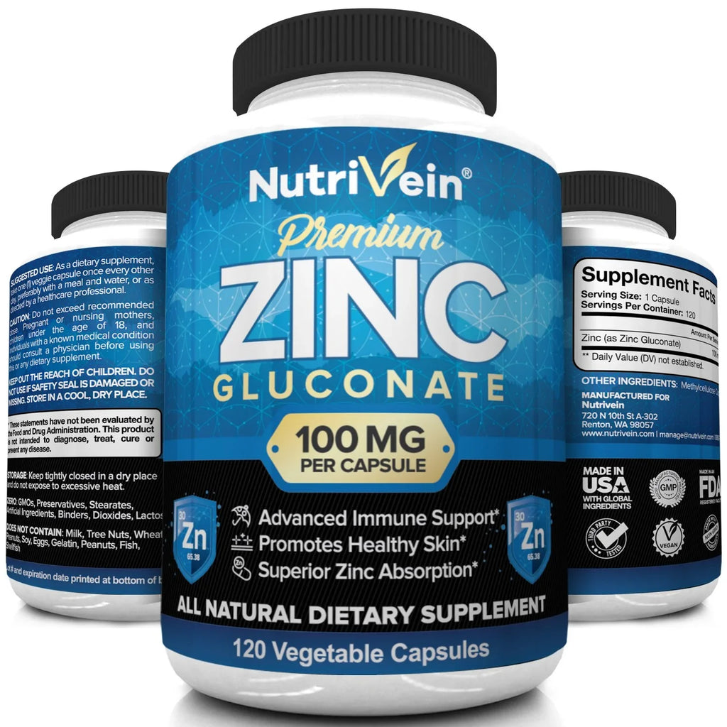Premium Zinc Gluconate Immunity Supplement Nutrivein