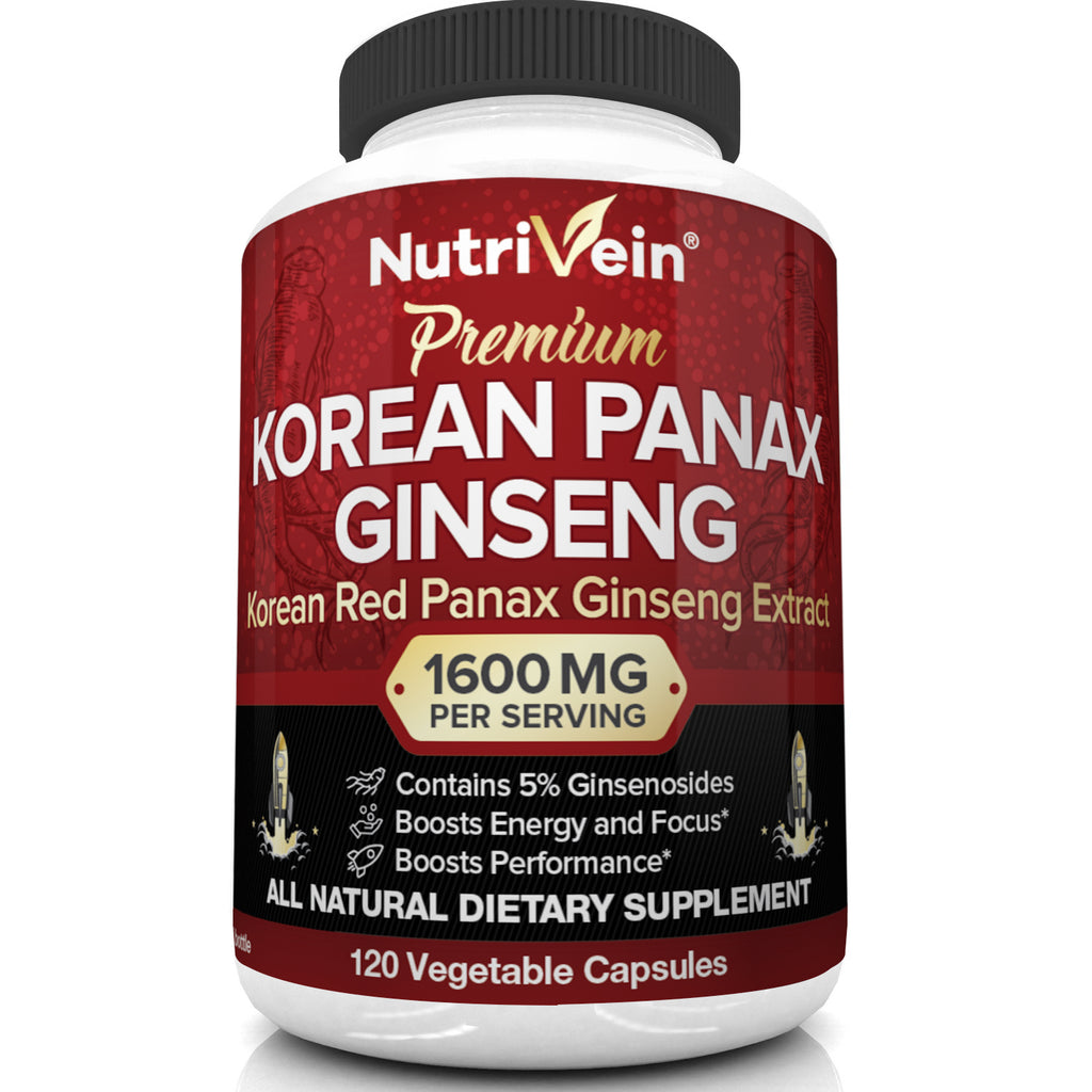 Red Korean Panax Ginseng 4800 Mg- 200 Veg Caps (100% Vegetarian, Non-GMO & Glute - Foto 14