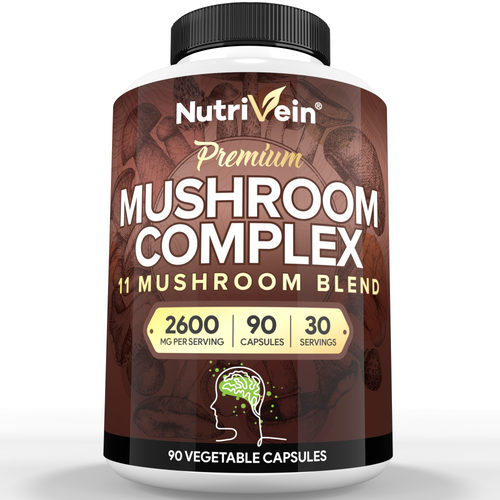 Mushroom Complex Supplement - 90 Capsules