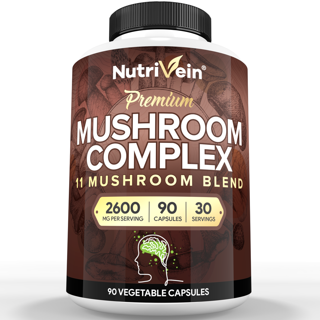 Mushroom Complex Supplement - 90 Capsules