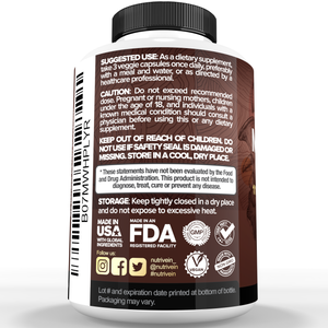 Mushroom Complex Supplement - 90 Capsules