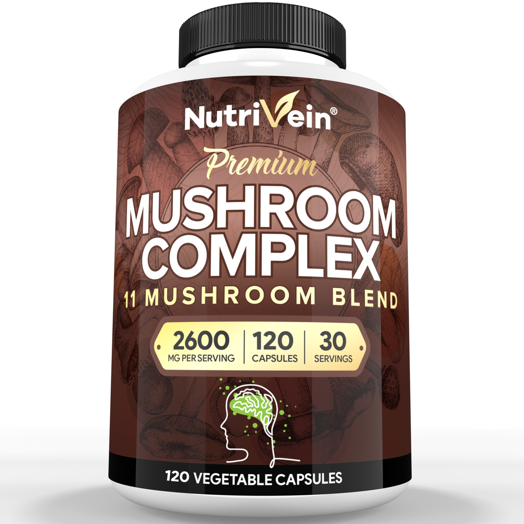 Mushroom Complex Supplement - 120 Capsules