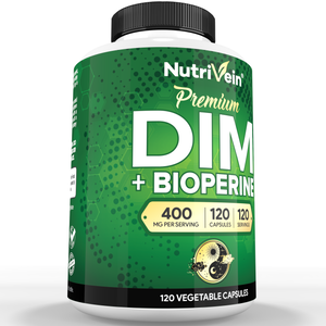 DIM Supplement 400mg Diindolylmethane Plus Bioperine - 120 Capsules