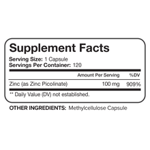 Zinc Picolinate - 120 Capsules