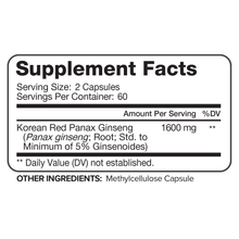 Korean Red Panax Ginseng - 120 Capsules