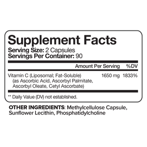 Liposomal Vitamin C - 180 Capsules