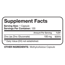 Zinc Gluconate - 120 Capsules