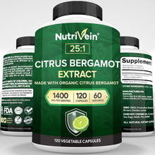 Organic Citrus Bergamot 25:1 Bergamia Extract 1400 mg - 120 Capsules