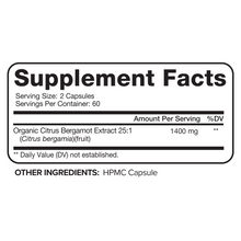 Organic Citrus Bergamot 25:1 Bergamia Extract 1400 mg - 120 Capsules