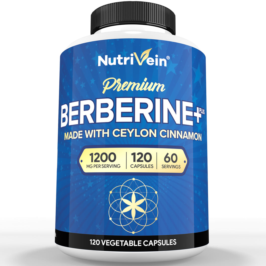 Berberine HCI Plus Organic Ceylon Cinnamon - 120 Capsules