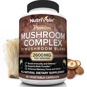 Mushroom Complex Supplement - 90 Capsules