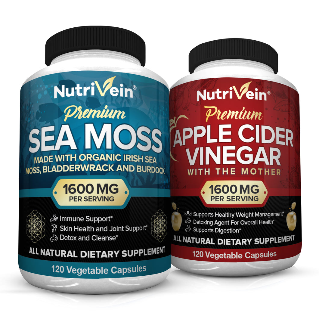 Sea Moss - 120 Capsules Apple Cider Vinegar - 120 Capsules