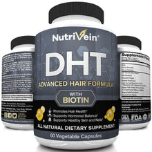 Nutrivein DHT Blocker with Biotin - Boosts Hair Growth & New Follicle Growth for Men and Women