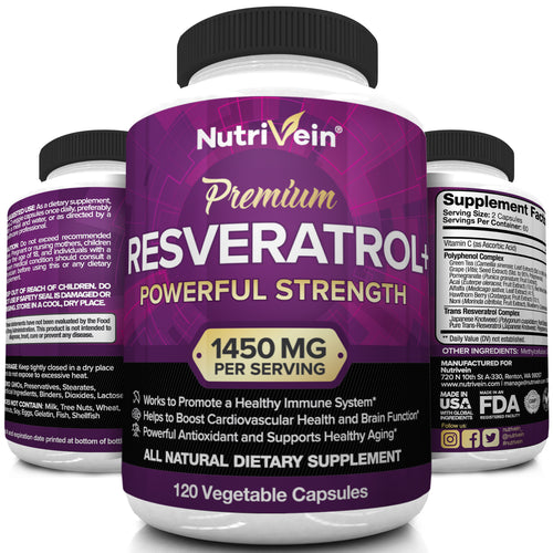 Nutrivein Resveratrol - 1450mg 120 Capsules