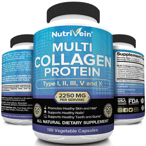 Nutrivein Multi Collagen Protein Capsules.