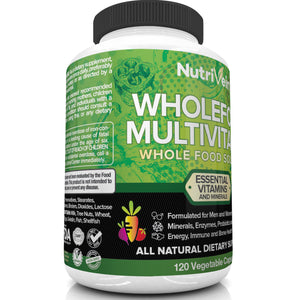 Nutrivein Whole Food Multivitamin - Complete Daily Vitamins For Men and Women